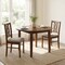 Walnut 4-Pack Upholstered Dining Chairs Contemporary Metal Legs